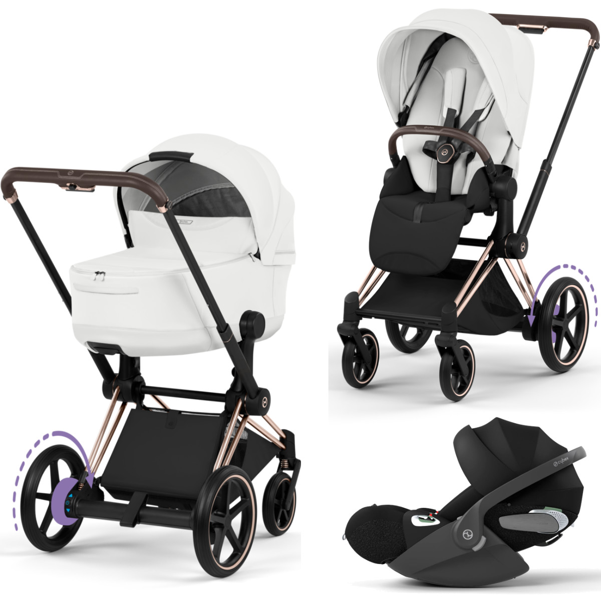 Buy Cybex E-Priam 5 Style Stroller Set 3 in 1 incl. Cloud T i-Size